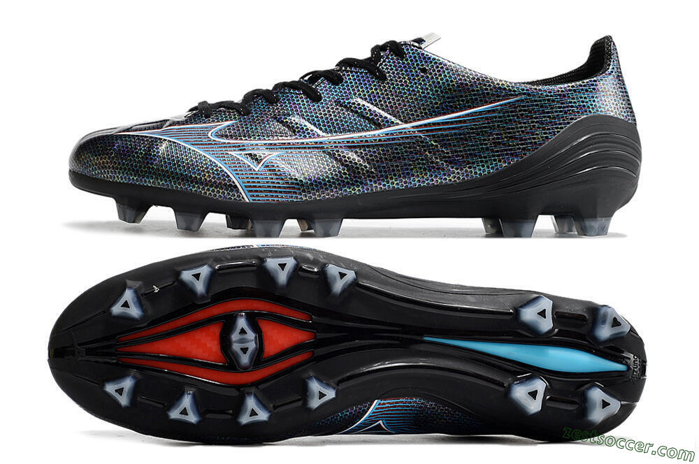Mizuno Morelia Alpha an FG Low-Tops Soccer Cleats - Black/Blue 1