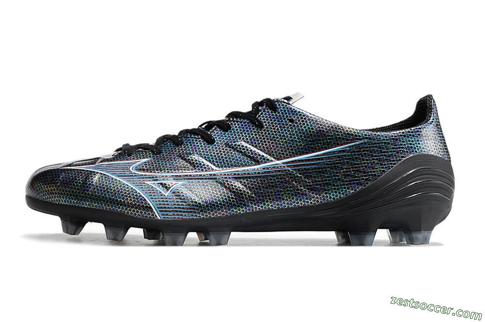 Mizuno Morelia Alpha an FG Low-Tops Soccer Cleats - Black/Blue 2