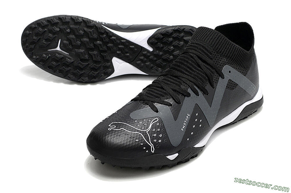 Puma Future Match TT TF Low-Tops Soccer Shoes - Black/White 3