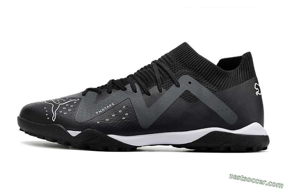 Puma Future Match TT TF Low-Tops Soccer Shoes - Black/White 2