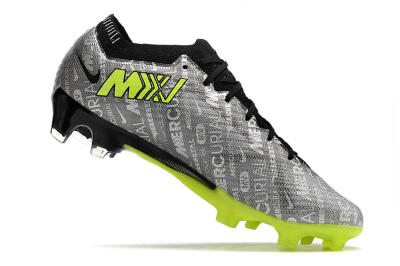 Nike AIR Zoom Mercurial Vapor 15 Elite FG Low-Tops Soccer Cleats - Silver/Green/Black