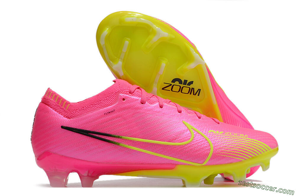 Nike Air Zoom Mercurial Vapor 15 Elite FG Low-Tops Soccer Cleats - Pink/Green/Black 0