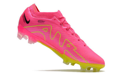 Nike Air Zoom Mercurial Vapor 15 Elite FG Low-Tops Soccer Cleats - Pink/Green/Black