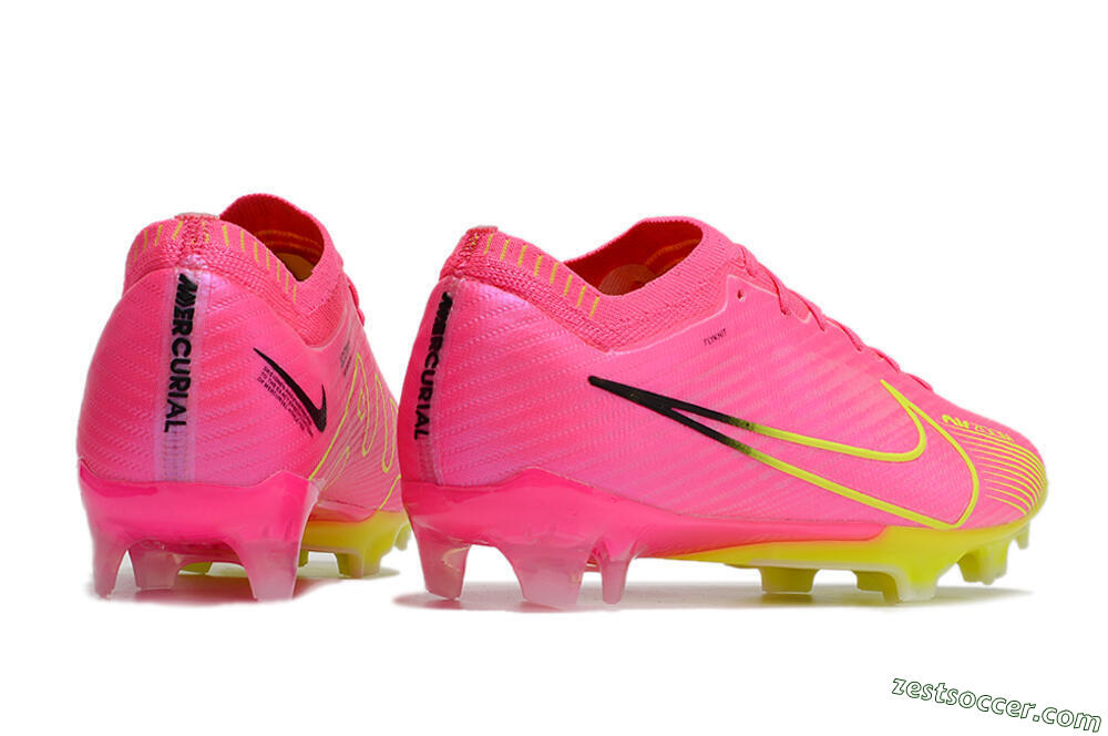Nike Air Zoom Mercurial Vapor 15 Elite FG Low-Tops Soccer Cleats - Pink/Green/Black 6