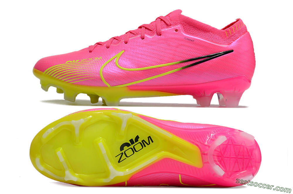 Nike Air Zoom Mercurial Vapor 15 Elite FG Low-Tops Soccer Cleats - Pink/Green/Black 1