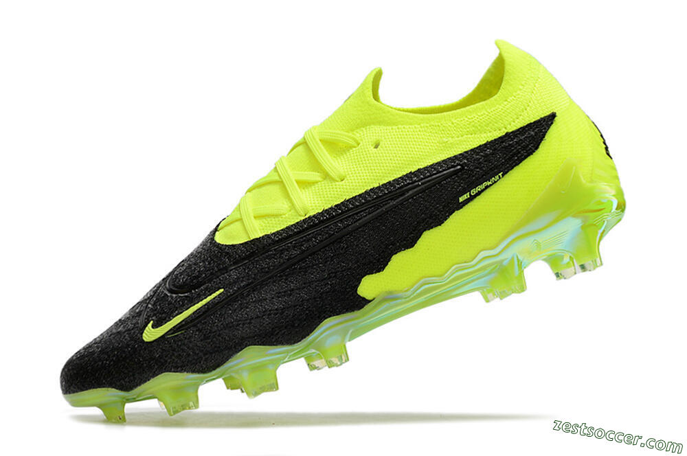 Nike Phantom GX Elite FG Low-Tops Soccer Cleats - Black/Green 5