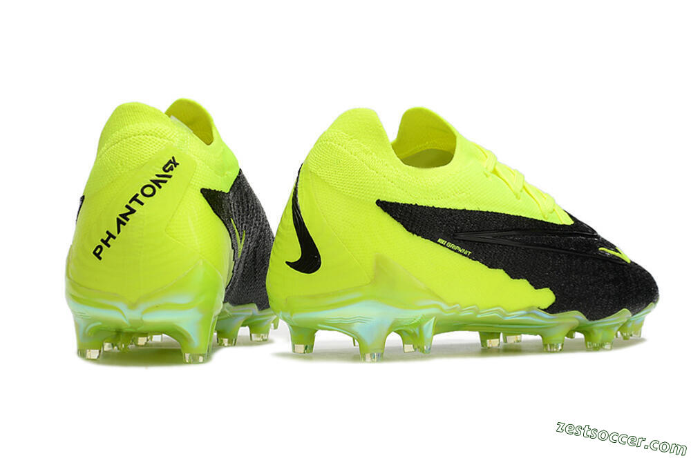 Nike Phantom GX Elite FG Low-Tops Soccer Cleats - Black/Green 6