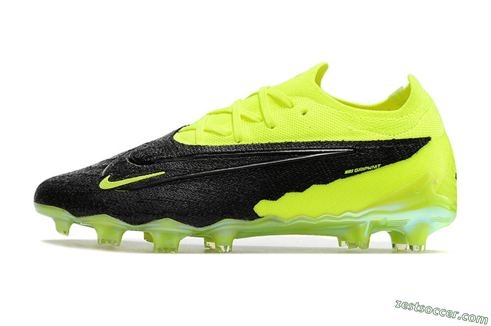 Nike Phantom GX Elite FG Low-Tops Soccer Cleats - Black/Green 2