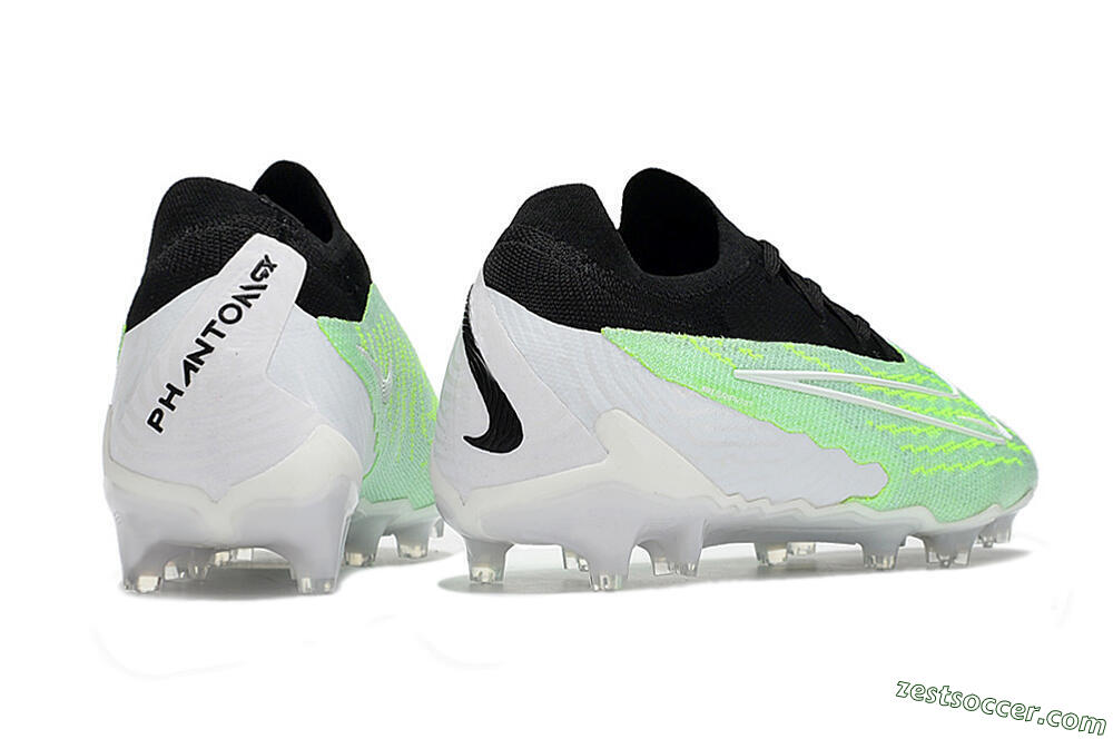 Nike Phantom GX Elite FG Low-Tops Soccer Cleats - White/Green/Black 6
