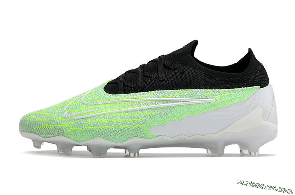 Nike Phantom GX Elite FG Low-Tops Soccer Cleats - White/Green/Black 2