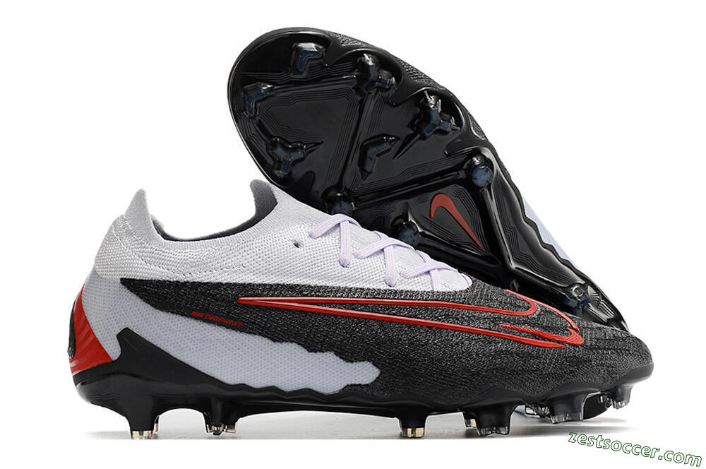 Nike Phantom GX Elite FG Low-Tops Soccer Cleats - Black/White/Red 0