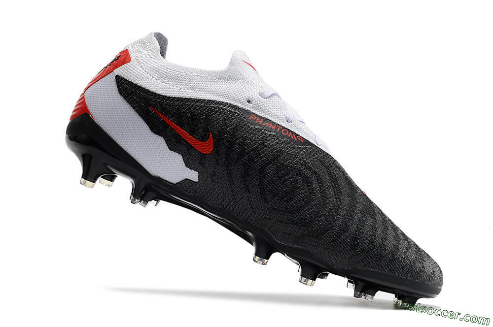 Nike Phantom GX Elite FG Low-Tops Soccer Cleats - Black/White/Red 4