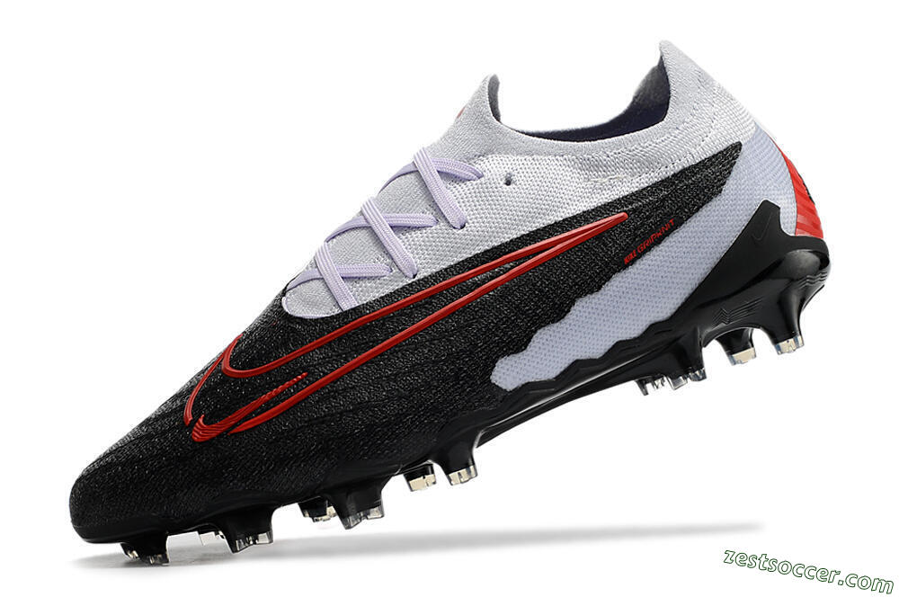 Nike Phantom GX Elite FG Low-Tops Soccer Cleats - Black/White/Red 5