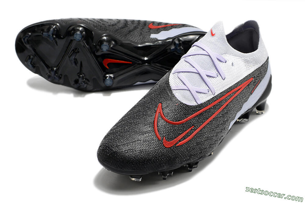 Nike Phantom GX Elite FG Low-Tops Soccer Cleats - Black/White/Red 3