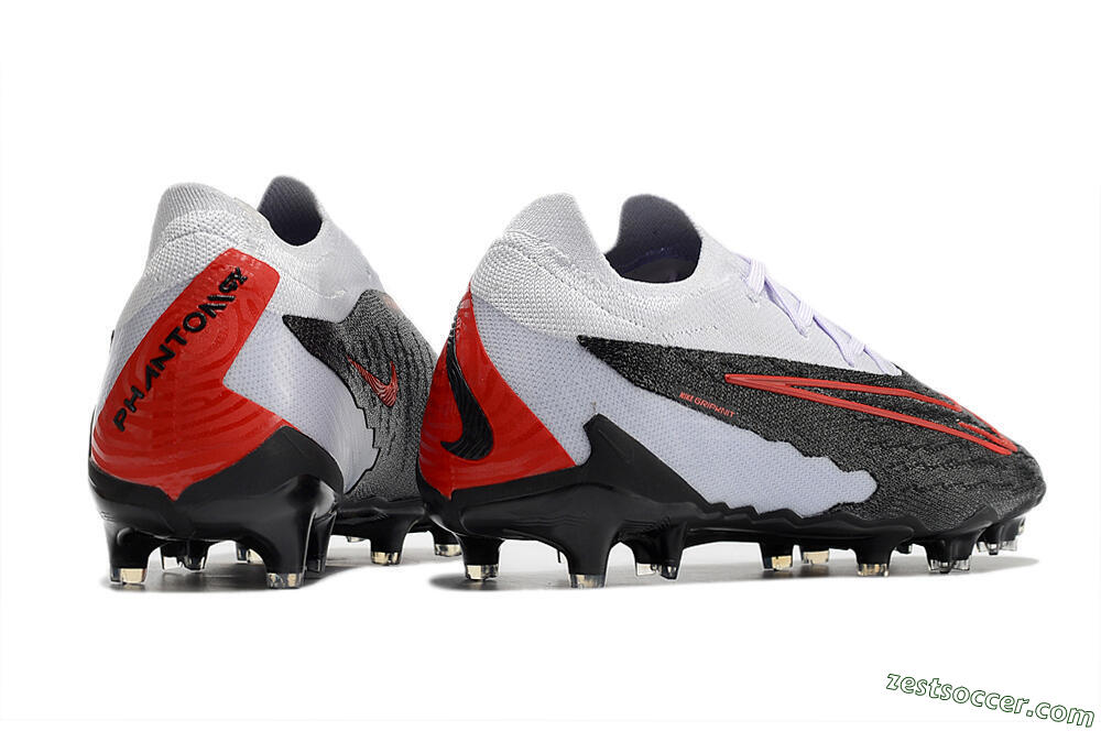 Nike Phantom GX Elite FG Low-Tops Soccer Cleats - Black/White/Red 6