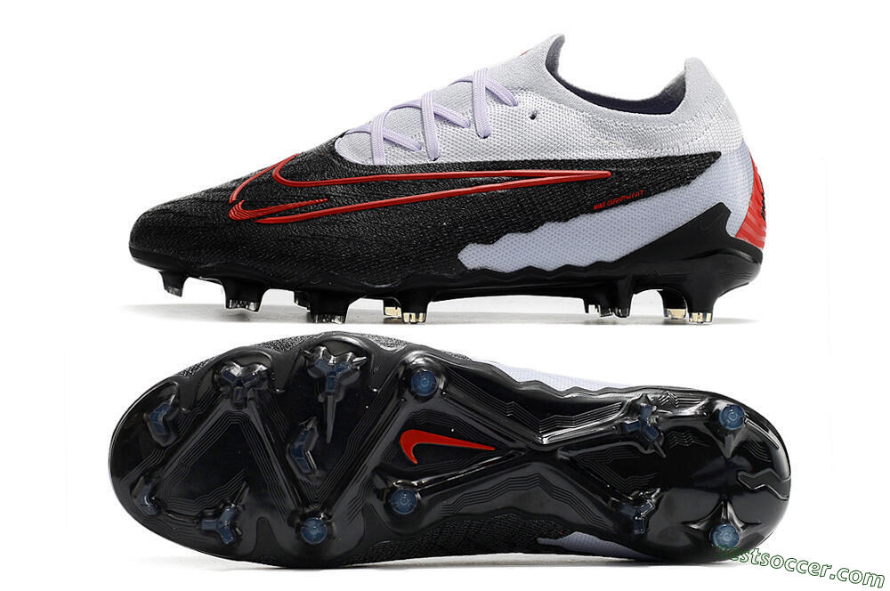 Nike Phantom GX Elite FG Low-Tops Soccer Cleats - Black/White/Red 1