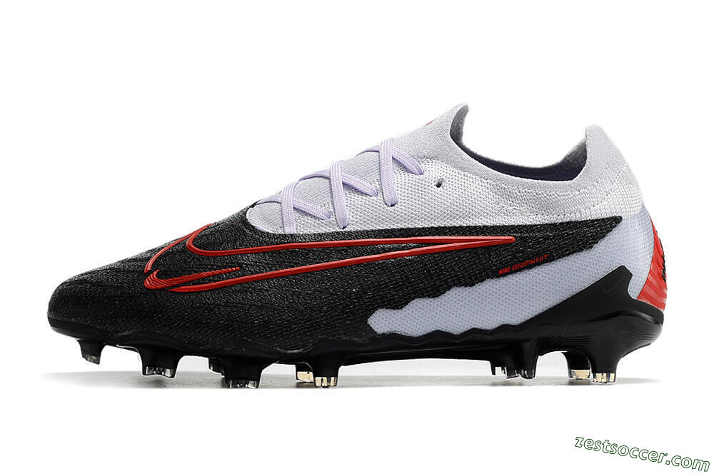 Nike Phantom GX Elite FG Low-Tops Soccer Cleats - Black/White/Red 2