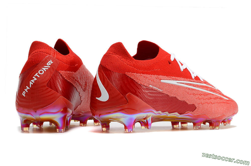 Nike Phantom GX Elite FG Low-Tops Soccer Cleats - Red/White 6
