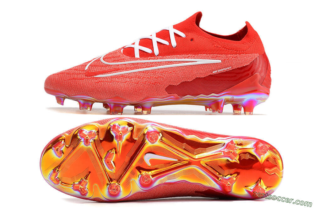 Nike Phantom GX Elite FG Low-Tops Soccer Cleats - Red/White 1