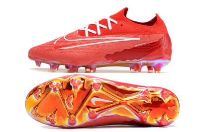 Nike Phantom GX Elite FG Low-Tops Soccer Cleats - Red/White
