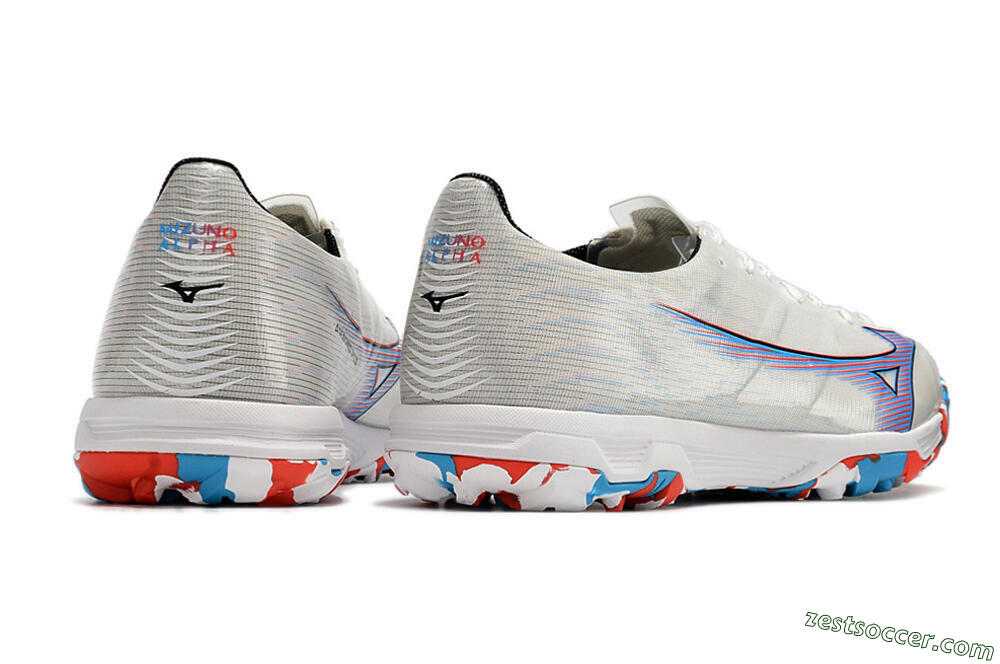 Mizuno Morelia Alpha Japan TF Low-Tops Soccer Shoes - White/Blue/Red 6