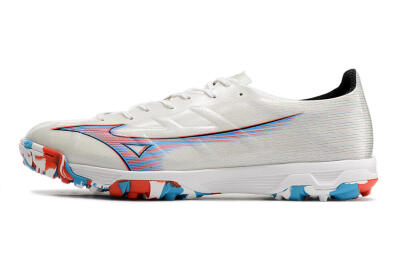 Mizuno Morelia Alpha Japan TF Low-Tops Soccer Shoes - White/Blue/Red
