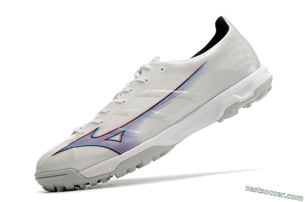Mizuno Morelia Alpha Japan TF Low-Tops Soccer Shoes - White/Blue/Red 5