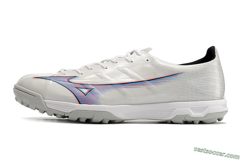 Mizuno Morelia Alpha Japan TF Low-Tops Soccer Shoes - White/Blue/Red 2