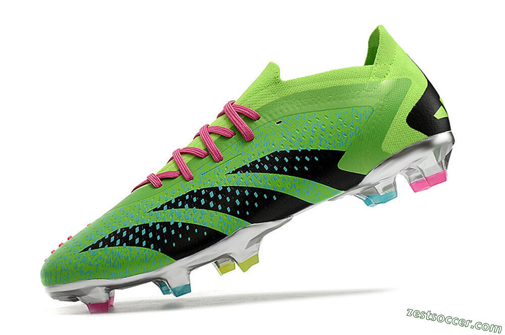 Adidas Predator Accuracy.1 Low FG Low-Tops Soccer Cleats - Green/Blue/Black 5