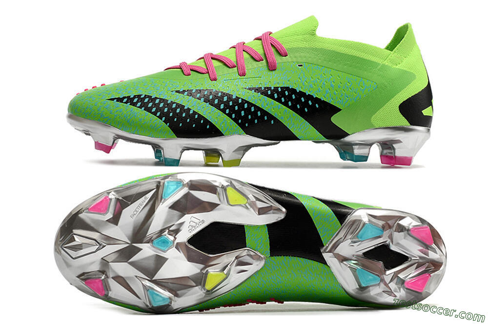 Adidas Predator Accuracy.1 Low FG Low-Tops Soccer Cleats - Green/Blue/Black 1