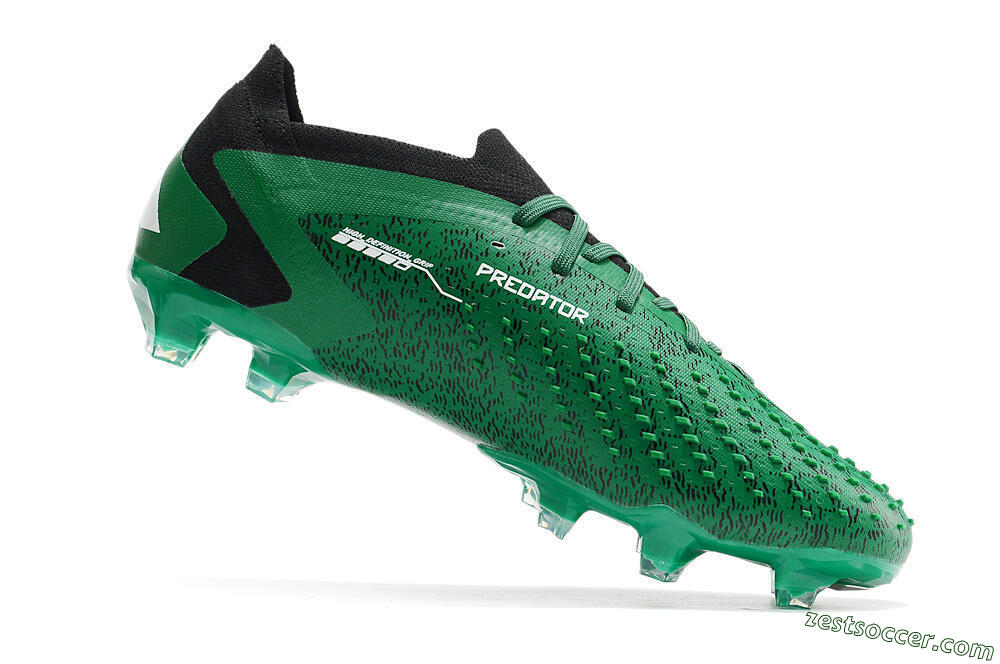 Adidas Predator Accuracy.1 Low FG Low-Tops Soccer Cleats - Green/White/Black 4