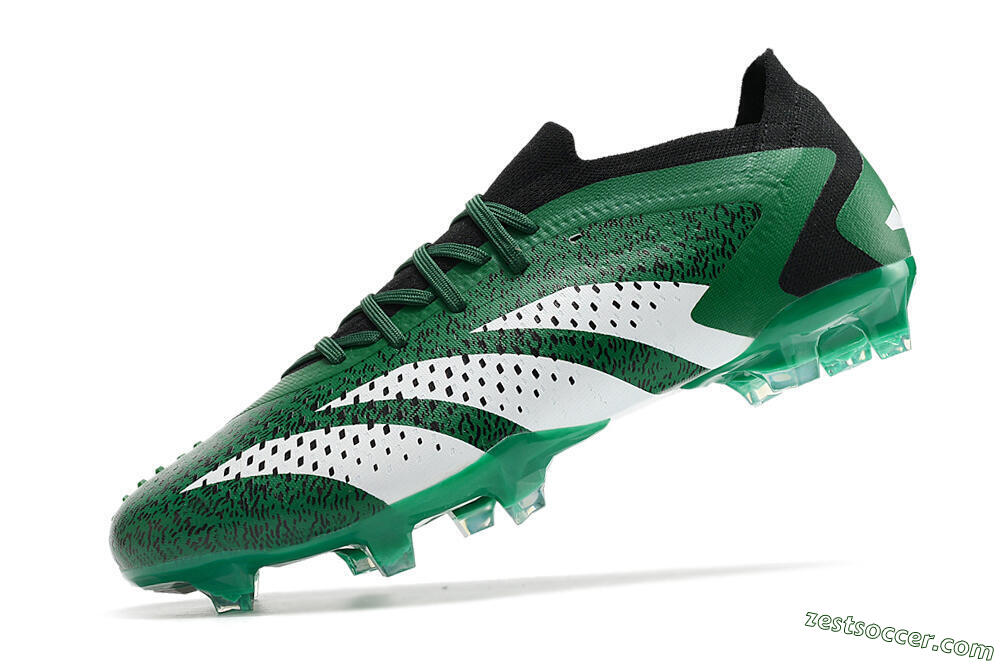 Adidas Predator Accuracy.1 Low FG Low-Tops Soccer Cleats - Green/White/Black 5