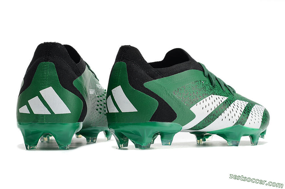 Adidas Predator Accuracy.1 Low FG Low-Tops Soccer Cleats - Green/White/Black 6