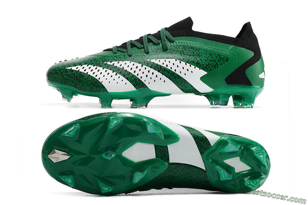 Adidas Predator Accuracy.1 Low FG Low-Tops Soccer Cleats - Green/White/Black 1