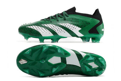 Adidas Predator Accuracy.1 Low FG Low-Tops Soccer Cleats - Green/White/Black