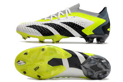 Adidas Predator Accuracy.1 Low FG Low-Tops Soccer Cleats - White/Black/Green