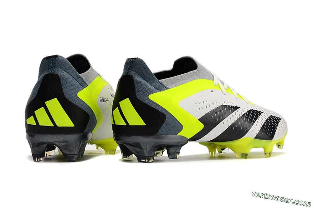 Adidas Predator Accuracy.1 Low FG Low-Tops Soccer Cleats - White/Black/Green 6