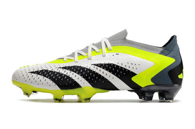 Adidas Predator Accuracy.1 Low FG Low-Tops Soccer Cleats - White/Black/Green