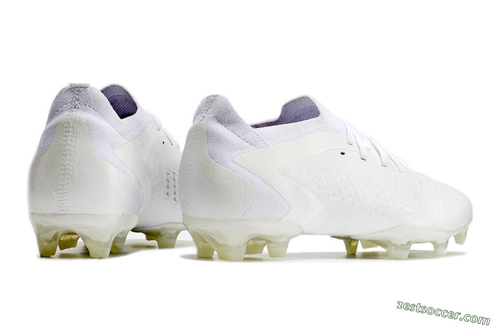 Adidas Predator Accuracy.1 Low FG Low-Tops Soccer Cleats - White/White 6