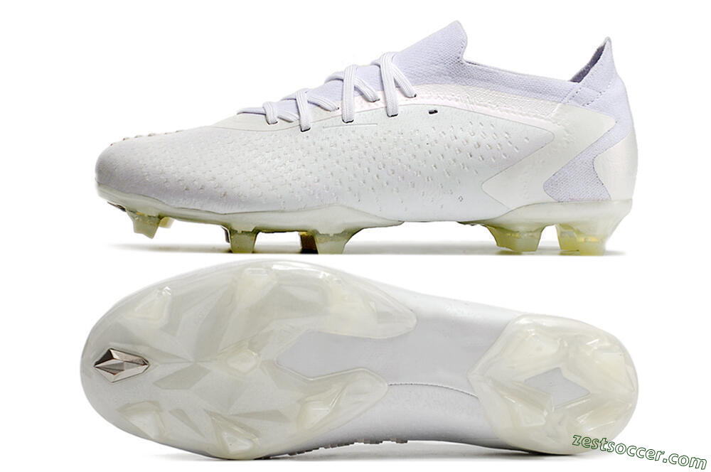Adidas Predator Accuracy.1 Low FG Low-Tops Soccer Cleats - White/White 1