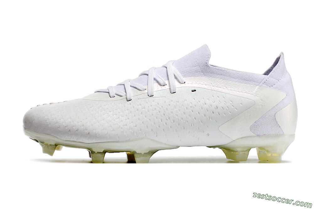 Adidas Predator Accuracy.1 Low FG Low-Tops Soccer Cleats - White/White 2