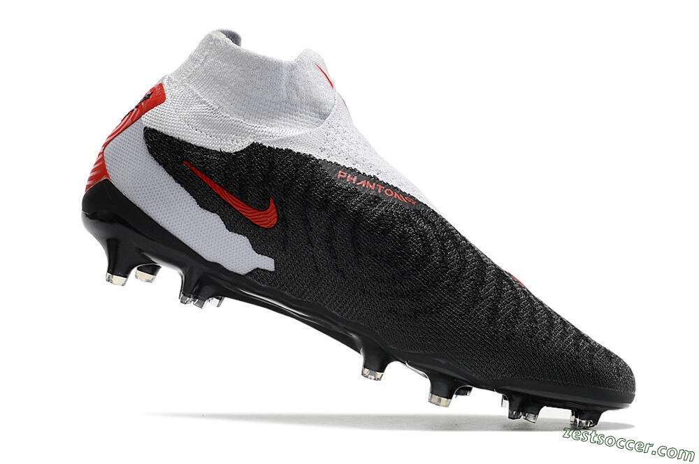 Nike Phantom GX Elite DF Link FG High-Tops Soccer Cleats - Black/White/Red 4