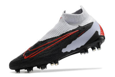 Nike Phantom GX Elite DF Link FG High-Tops Soccer Cleats - Black/White/Red
