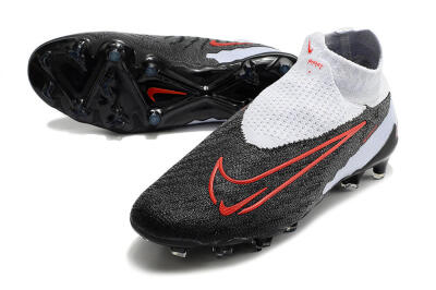 Nike Phantom GX Elite DF Link FG High-Tops Soccer Cleats - Black/White/Red