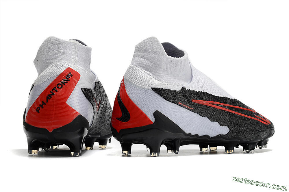 Nike Phantom GX Elite DF Link FG High-Tops Soccer Cleats - Black/White/Red 6
