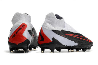 Nike Phantom GX Elite DF Link FG High-Tops Soccer Cleats - Black/White/Red