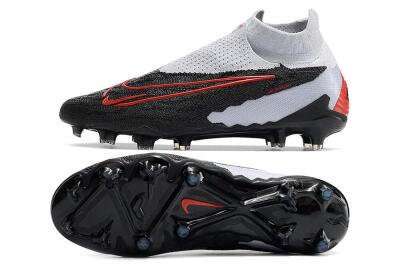 Nike Phantom GX Elite DF Link FG High-Tops Soccer Cleats - Black/White/Red
