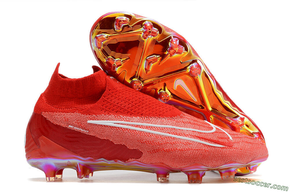 Nike Phantom GX Elite DF Link FG High-Tops Soccer Cleats - Red/White 0