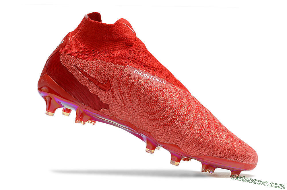 Nike Phantom GX Elite DF Link FG High-Tops Soccer Cleats - Red/White 4