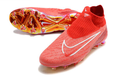 Nike Phantom GX Elite DF Link FG High-Tops Soccer Cleats - Red/White